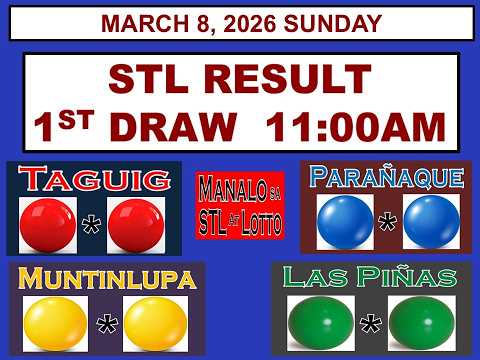 STL 1ST Draw 11AM Result  STL Taguig  Paranaque Muntinlupa Las Pinas MARCH 8, 2026 SUNDAY