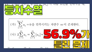 19년 고2 9월 모의고사 가형 21번 등차수열