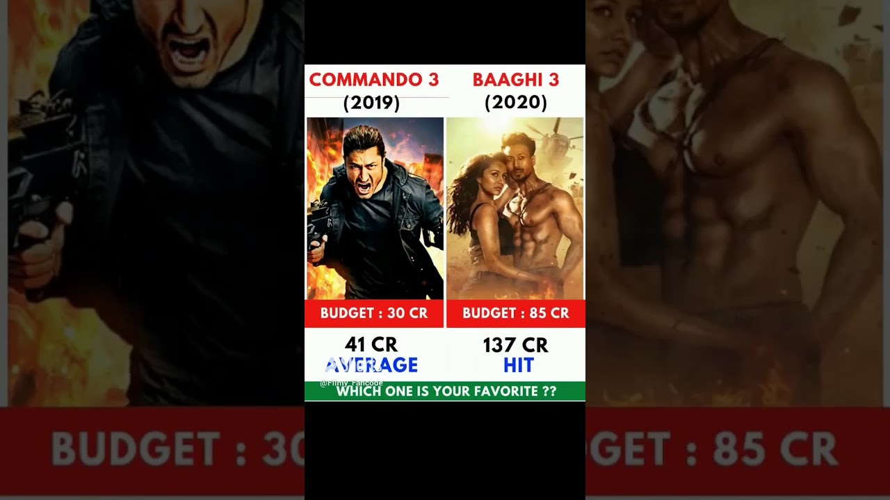 Commando 3 vs Baghi 3 movie || Box office collection || 