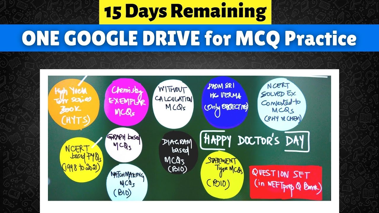 NEET 2022 after 15 Days - All MCQs on 1 Google Drive - Practice Variety of MCQs & BUILD Confidence