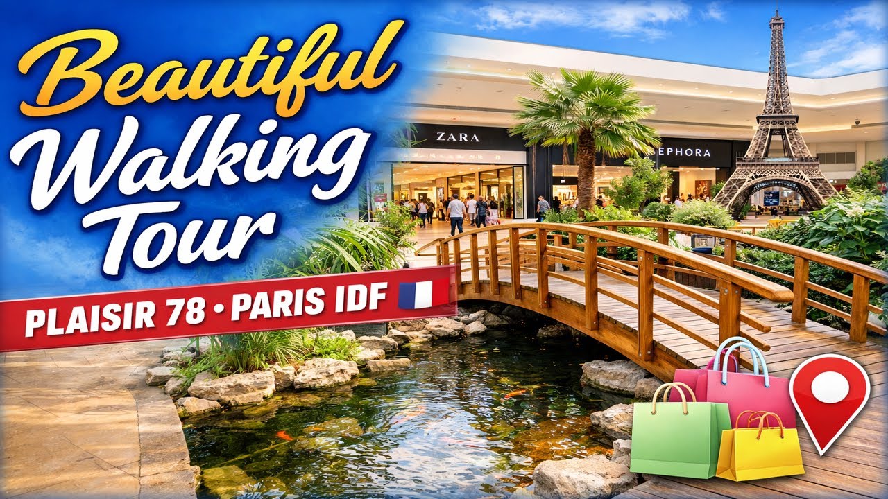 Beautiful walking tour at Centre Commercial Plaisir 78 in Paris Île-de-France, France 🇫🇷