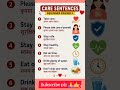 Daily English Care Sentences | Beginner Friendly#EnglishSpeaking #LearnEnglish #DailyEnglish#shorts