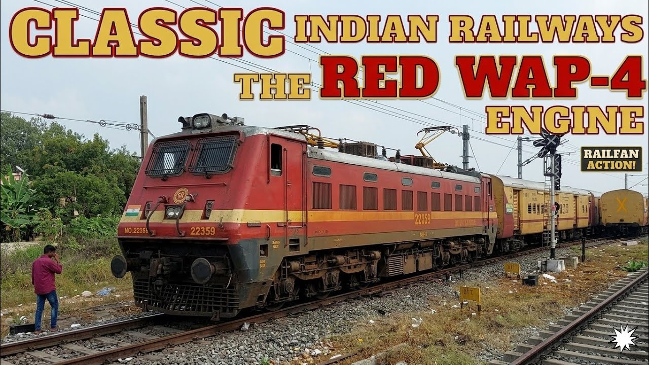 Wap4 Engine Classic Indian Railways the Red WAP-4 Engine - YouTube