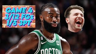 Jaylen Brown NBA Finals Game 4 LOWLIGHTS vs DAL (3/12 FGs, 1/5 3PT) June 14th 2024