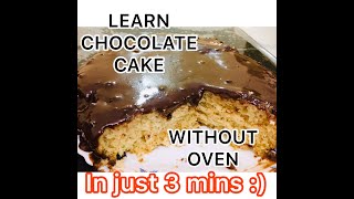 How to make chocolate cake without oven || बिना ओवन के चॉकलेट केक कैसे बनाये