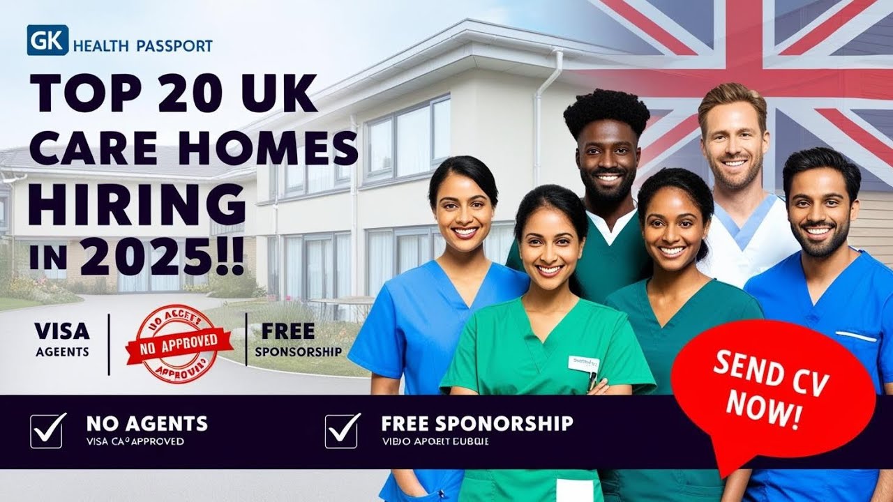 20 UK 🇬🇧 Care Homes With FREE Visa Sponsorship in 2025 - Your Dream Job