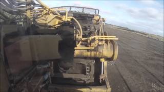 Cat 615C Scraper in cab
