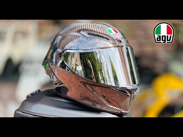 The AGV PISTA GP RR ECE DOT MONO - GLOSSY CARBON - YouTube