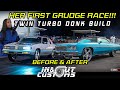 BEFORE & AFTER: IN & OUT CUSTOMS FEMALE DONK RACER TWIN TURBO 75 CAPRICE BUILD & CUTLASS GRUDGE RACE