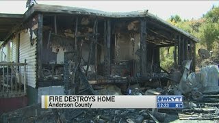 Anderson County family of nine displaced after fire destroys home