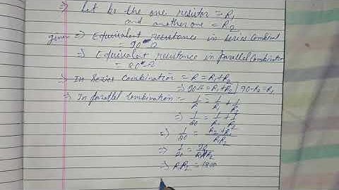 If two resistance of 10ohm are connected in parallel so what will be the equivalent resistance?