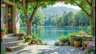 Soothing Spring Morning Lakeside Ambience 🌺 Gentle Piano, Nature for Relaxation