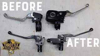 Installing custom Hand Controls on our Sportster Chopper | Front End Cleanup Part 2 of 2
