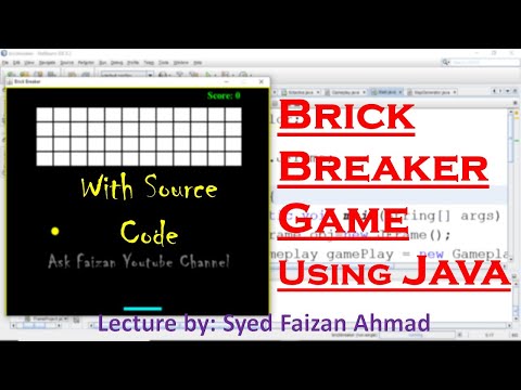 Brick Breaker Game Using JAVA with SOURCE CODE | BreakOut Game in Java | #AskFaizan | JAVA PROJECT