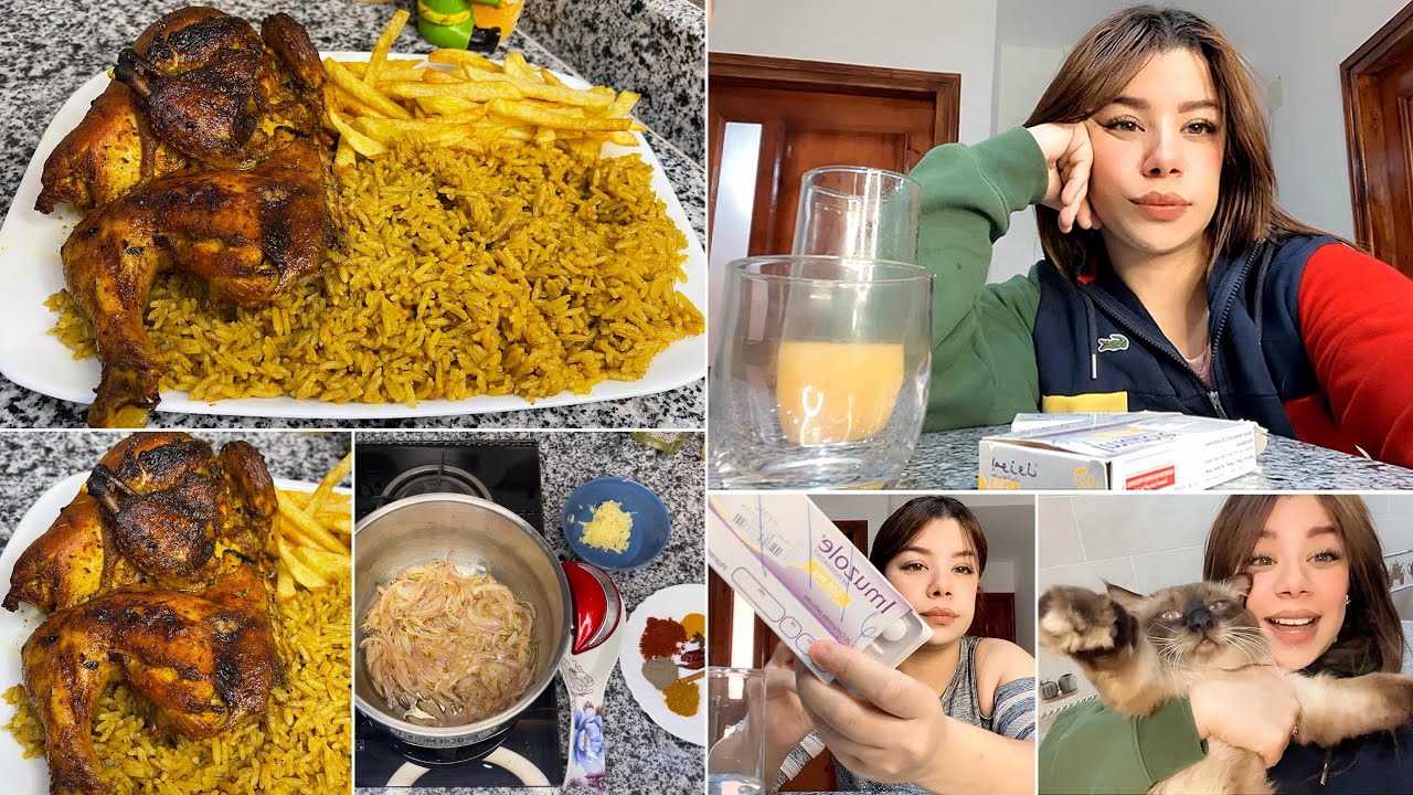 روتين مسائي../ تسممت أرواحو نشكيلكم🥹 مريضة و ما نسيتكمش بالوصفات طيبي كلش فالكوكوط تجي عسل😍