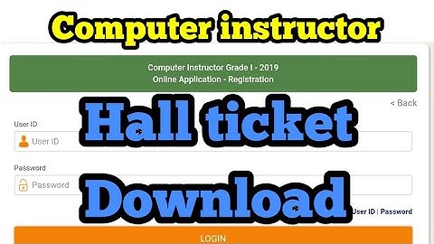 How to download TNTRB computer instructor Hall ticket//2019 CS trb hall ticket