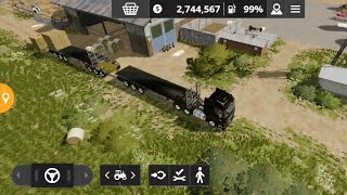 Farming simulator 20 #farming #simulator #fs20. Straw baling and transportation at the Murchik Farm