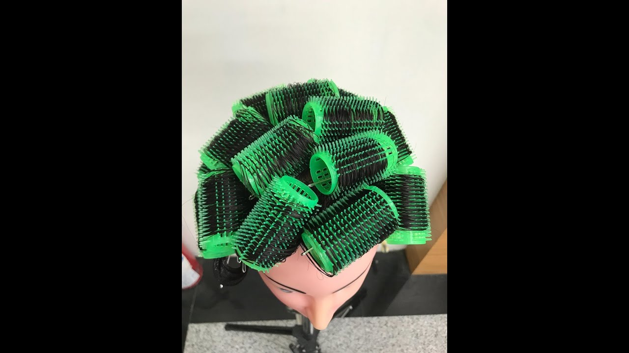 美髮丙級~整髮第一試題(側分線髮筒與夾捲)