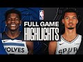TIMBERWOLVES At SPURS FULL GAME HIGHLIGHTS January 17 2026