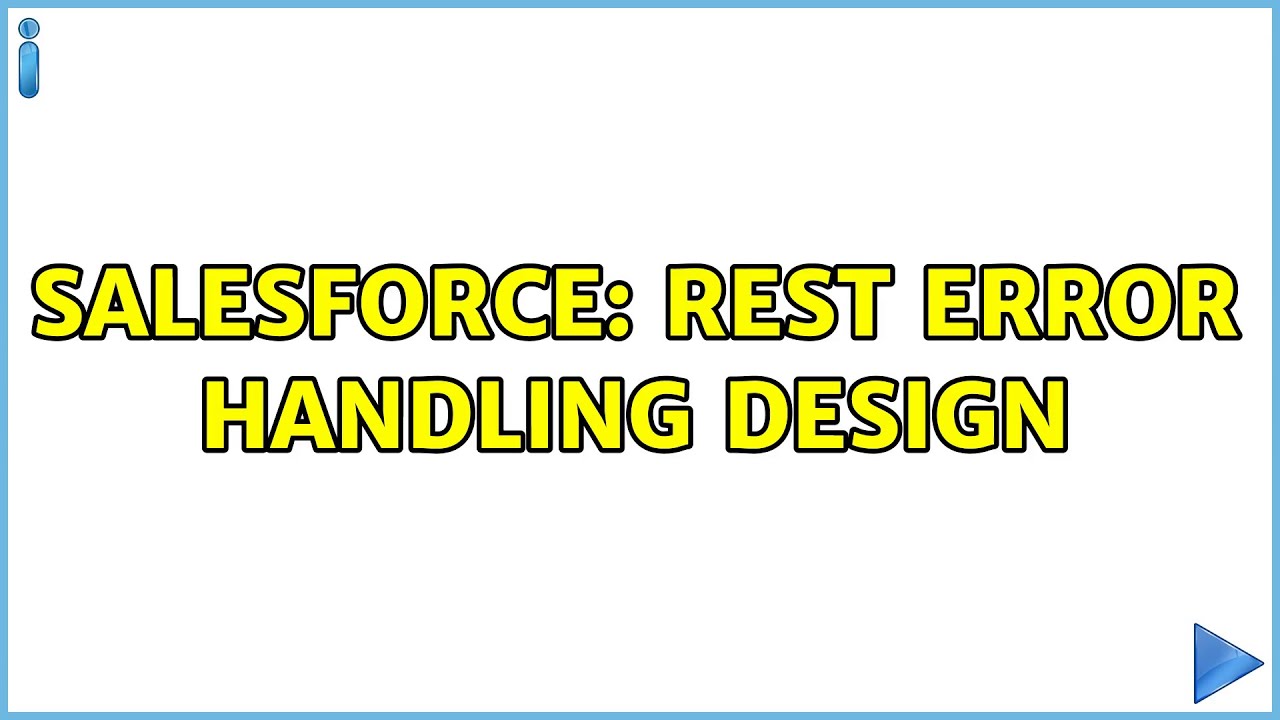 Salesforce: REST error handling design