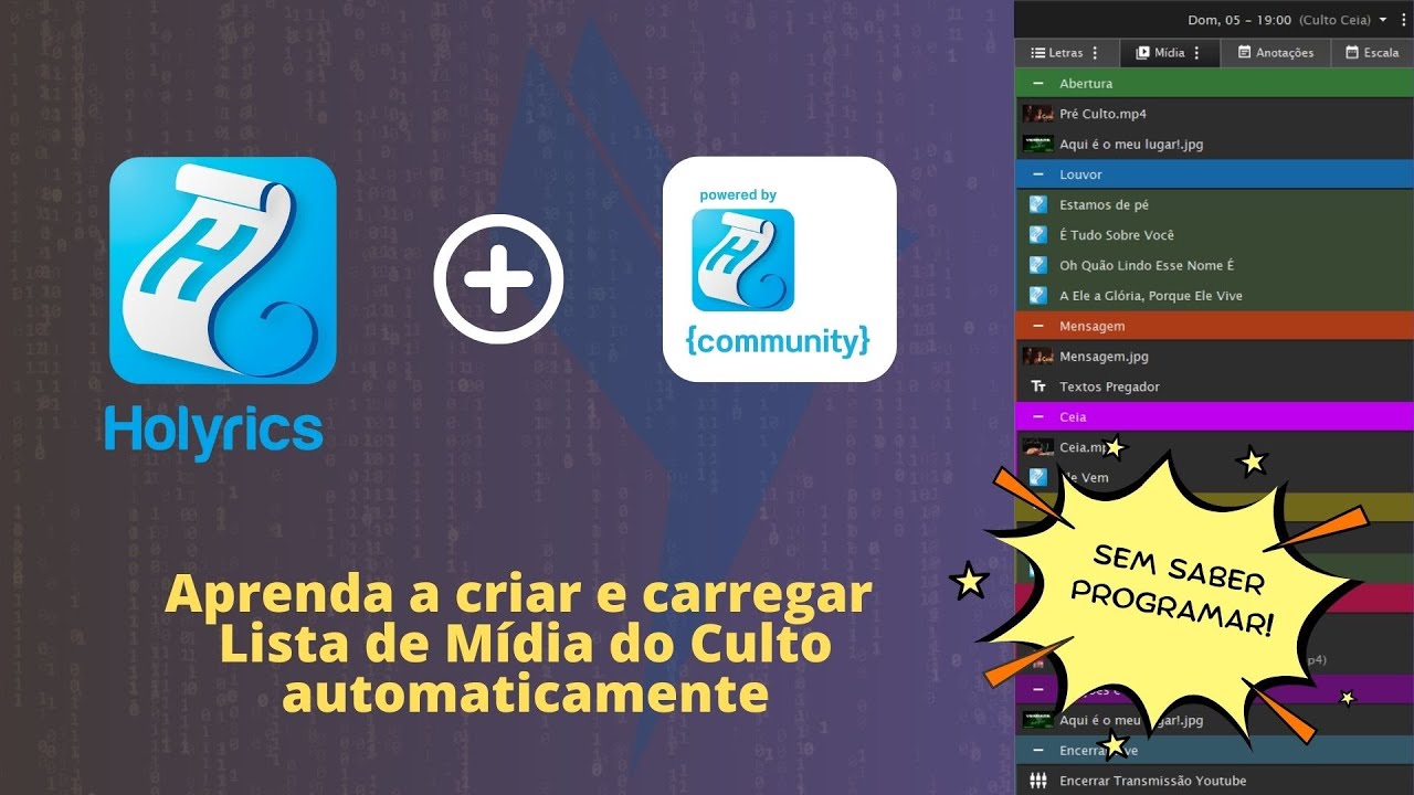 Simplificando Tarefas: Carregue automaticamente listas de mídia pré-definidas para cada evento!