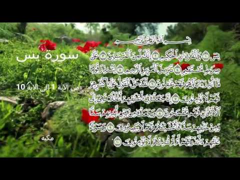 سورة يس اليوم الأول من الاية 1 الى الآية 10
