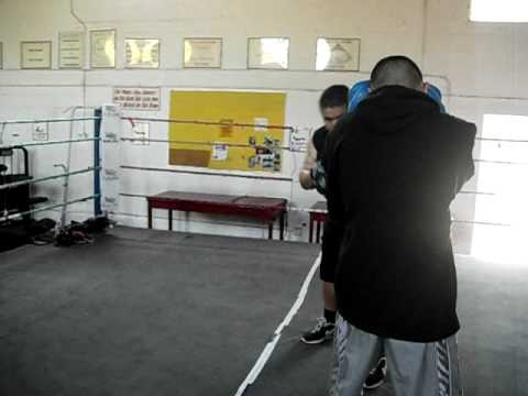 Frankie Gomez & Ronnie Rivota doing mitt work