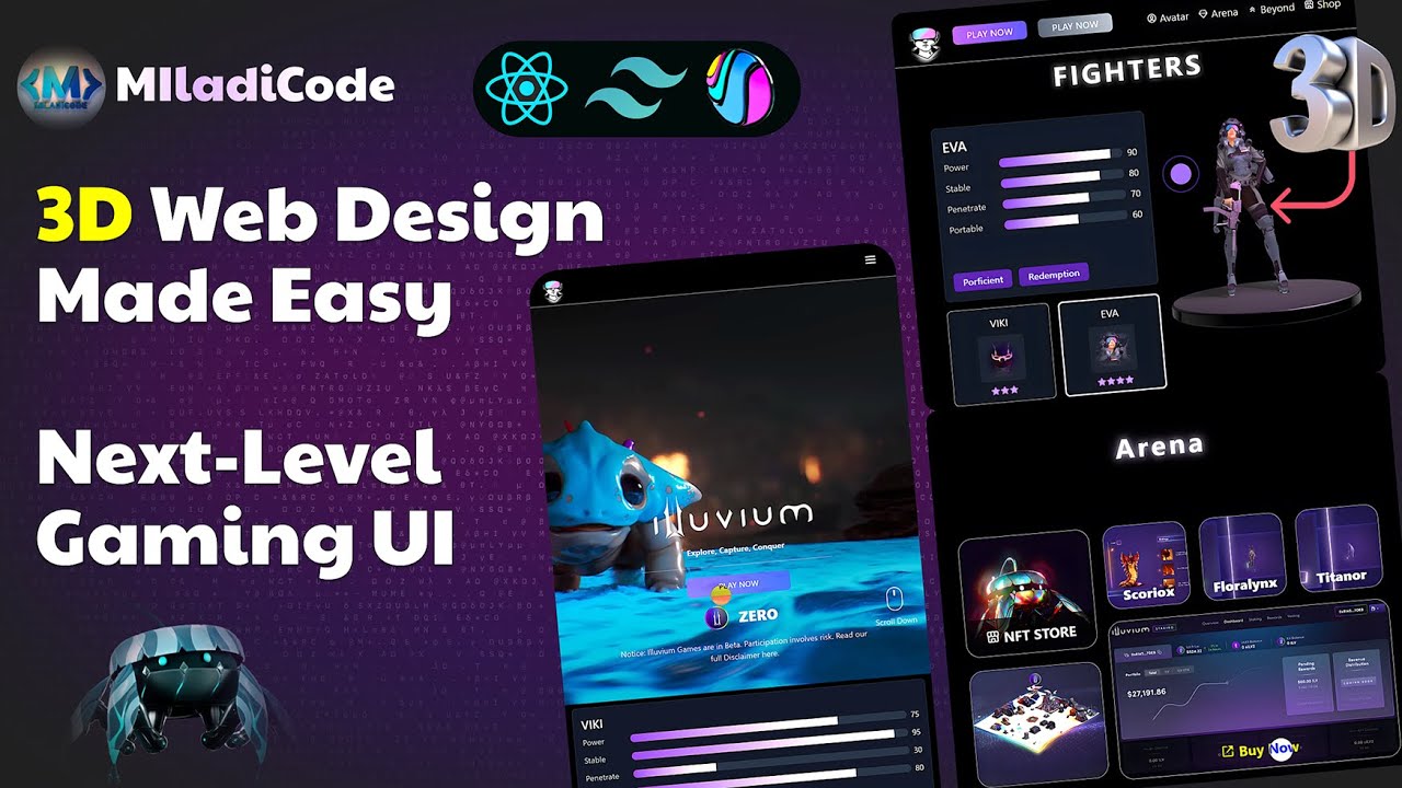🎮 Build a Stunning 3D Gaming Website with React, Tailwind CSS & Spline ...