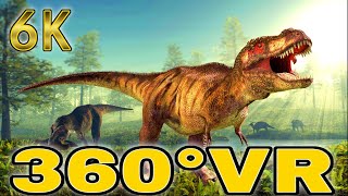 360 Vr T-Rex Carnotaurus Ankylosaurus Triceratops Tyrannosaurus Dino Park Tur 6K 3D Oviraptor Hd 4K