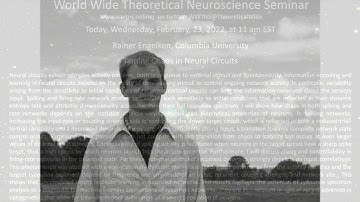 WWTNS  : Taming chaos in neural circuits, R. Engelken. 23.02.22