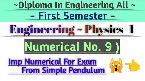 DCE - 1st Semester | Engineering Physics Imp Numerical Qn For Exam | #ctevt #diploma #1k