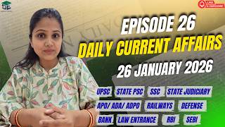 26 January 2026 | Daily Current Affairs | January 2026 | Current Affairs Today | UPSC | SSC | UP PCS