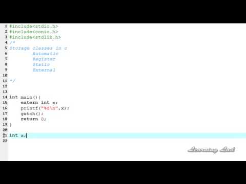 External Storage Class in c with Example  75  C Programming Video Tutorial Low