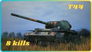 T44 amazing 8 kills. World of Tanks Top Replays.