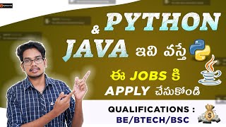 Python and Java Job Roles | Jobs for Freshers | BE | BTECH | BSC | Software Jobs in Telugu