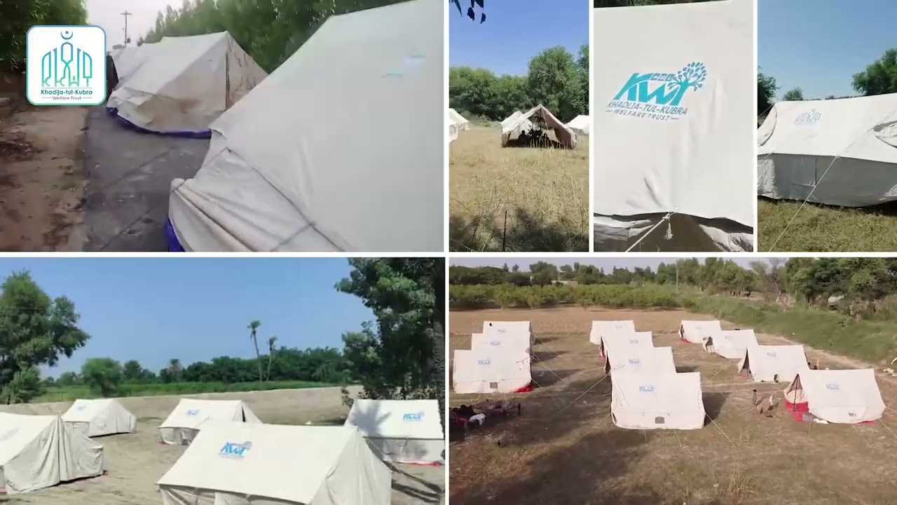 Temporary Shelter Arrangements for Flood Victims ｜ Khadija Welfare Trust