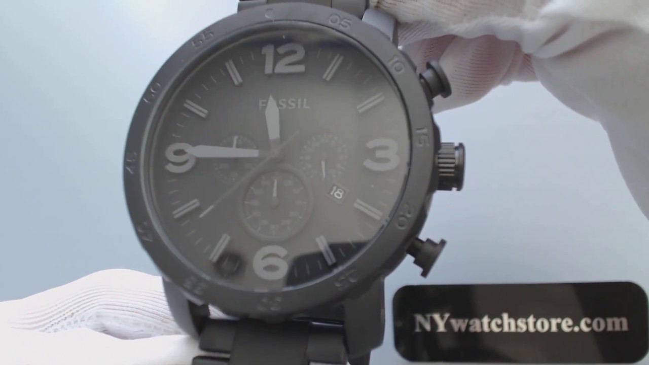 Men's Fossil Nate Chronograph Blackout 