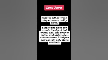 "Singleton vs Utility Class in Java: Key Differences and When to Use Them!"