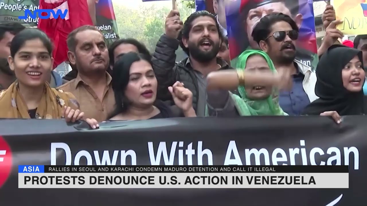 Protests denounce U.S. action in Venezuela