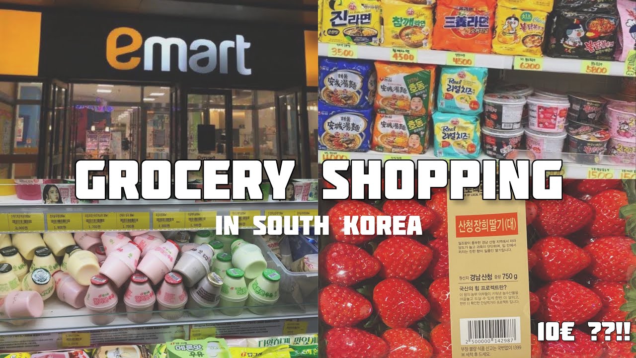 Korea diary GROCERY SHOPPING in South Korea🇰🇷 10€ for 6 strawberries