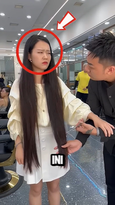 SHE IS AFRAID OF CUTTING HER HAIR❗#viralvideo #beautiful #cool