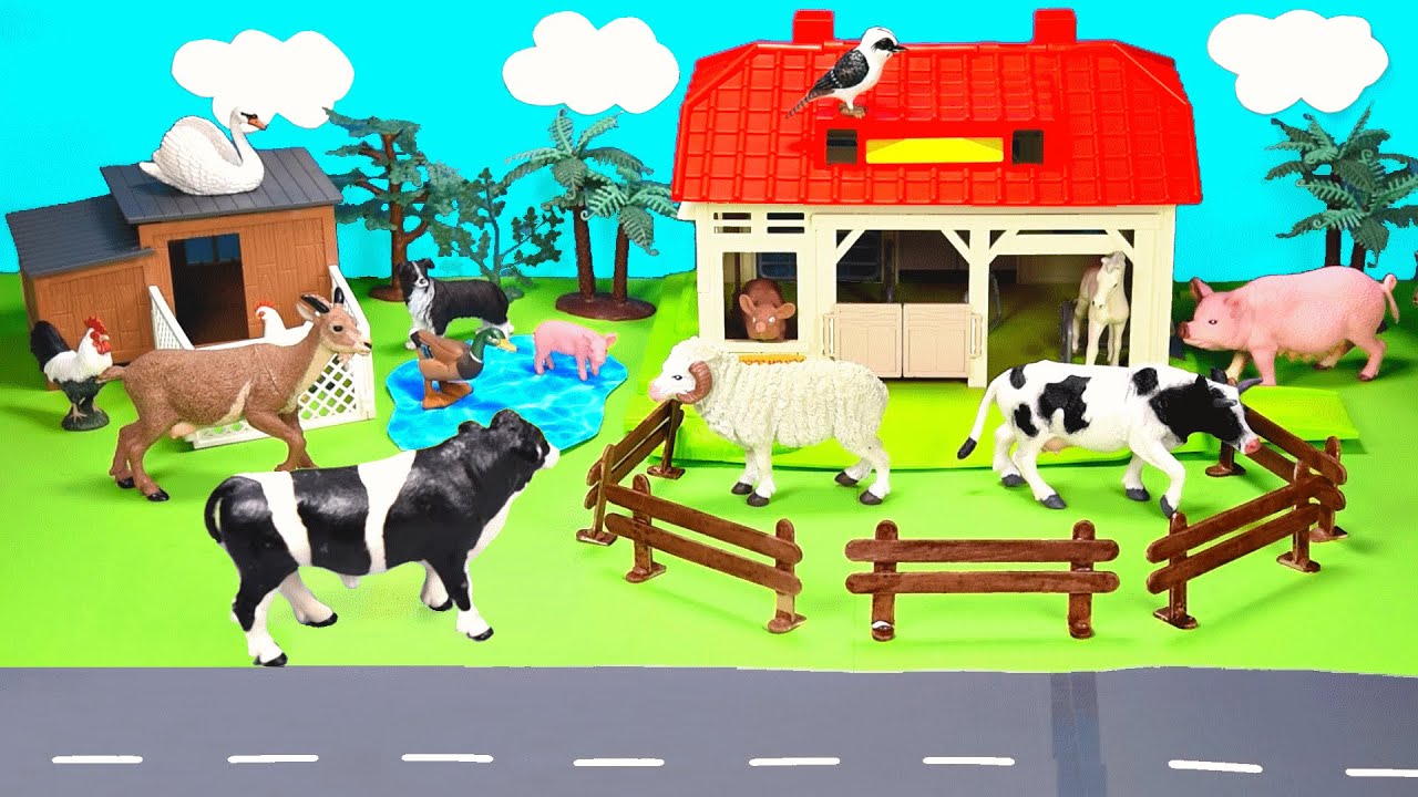 Fun Farm Diorama with Farmyard Animal Figurines and Facts YouTube