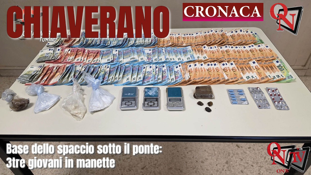 CHIAVERANO  - Base dello spaccio sotto il ponte: tre giovani in manette