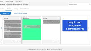 Timeline- move courses; Schedule - add sections