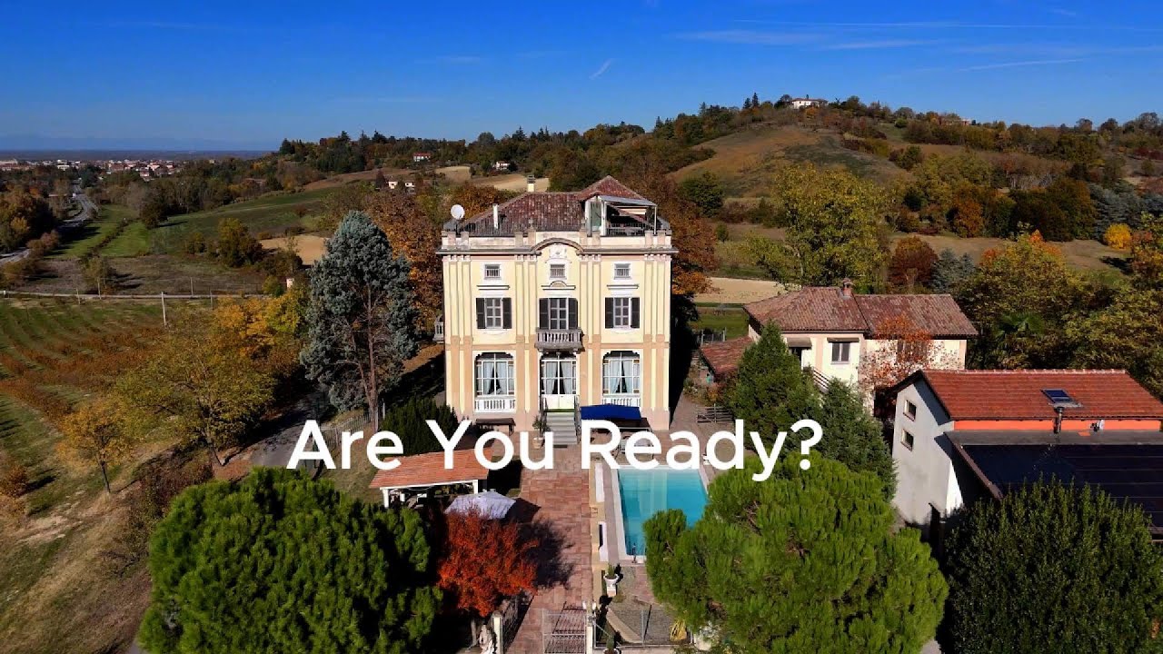 Villa AUGUSTA. Luxury Italian Art Nouveau Gem For Sale in Monferrato