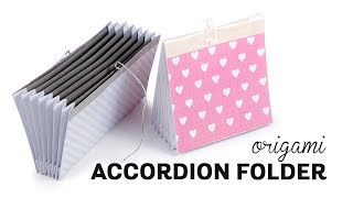 Origami Accordion Folder - Diy Doent Organizer - Paper Kawaii