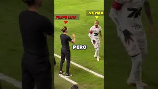 Neymar intentó tirarle un caño a Filipe Luis #futbol #neymar  #flamengo  #santos