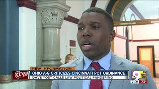 Ohio attorney general blasts Cincinnati's new marijuana law