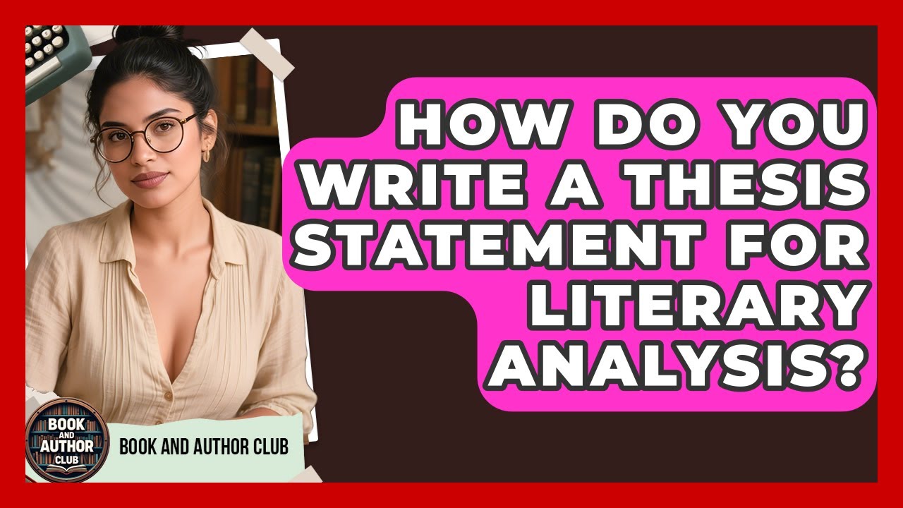 How Do You Write a Thesis Statement for Literary Analysis? | Book and ...