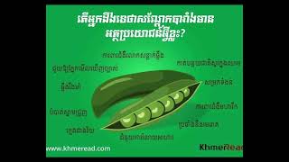 ចំណេះដឹងសុខភាព អំពីអត្ថប្រយោជន៍នៃបន្លែ/ សុខភាព ផ្នត់គំនិត